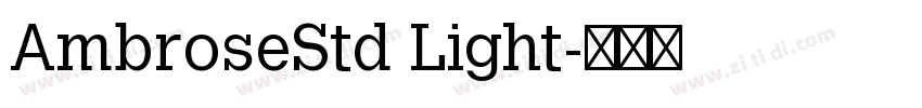 AmbroseStd Light字体转换